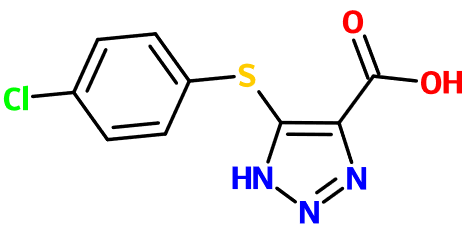 (image for) MC012082 5-((4-Chlorophenyl)thio)-1H-1,2,3-triazole-4-carboxylic acid